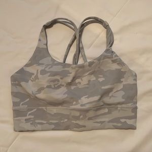 Lululemon gray camo sports bra